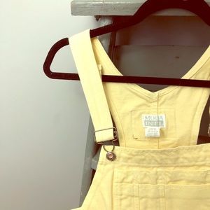 Vintage Moda Intl Yellow Denim Overalls